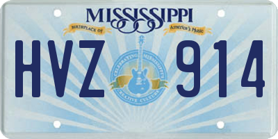 MS license plate HVZ914