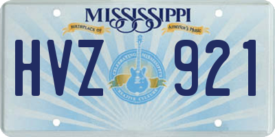 MS license plate HVZ921