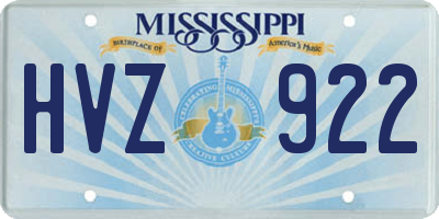 MS license plate HVZ922
