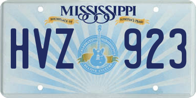MS license plate HVZ923