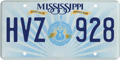 MS license plate HVZ928