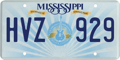 MS license plate HVZ929