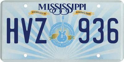 MS license plate HVZ936