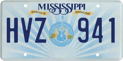 MS license plate HVZ941