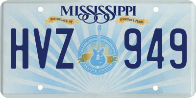 MS license plate HVZ949