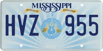 MS license plate HVZ955