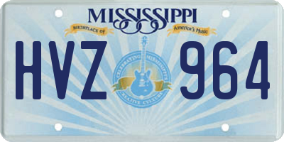 MS license plate HVZ964