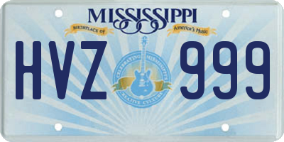MS license plate HVZ999