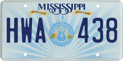 MS license plate HWA438