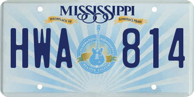 MS license plate HWA814