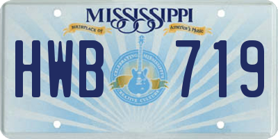 MS license plate HWB719