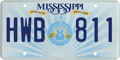 MS license plate HWB811