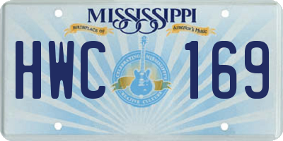 MS license plate HWC169