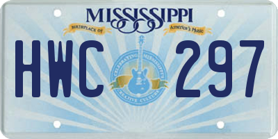 MS license plate HWC297