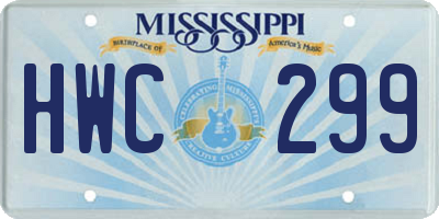 MS license plate HWC299