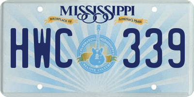 MS license plate HWC339