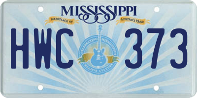 MS license plate HWC373