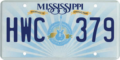 MS license plate HWC379