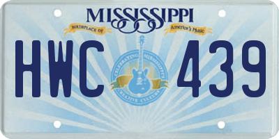 MS license plate HWC439