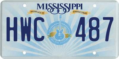 MS license plate HWC487