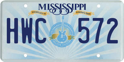 MS license plate HWC572