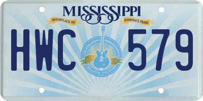 MS license plate HWC579