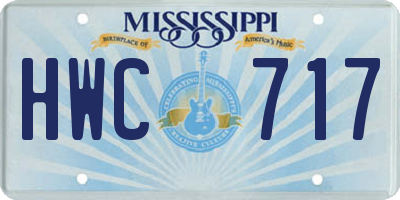 MS license plate HWC717