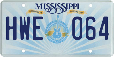 MS license plate HWE064