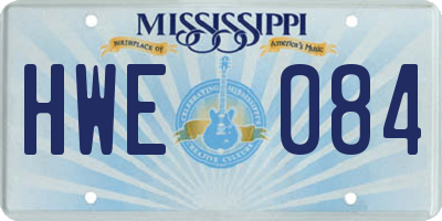 MS license plate HWE084