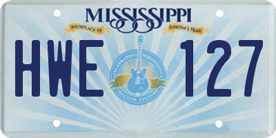 MS license plate HWE127