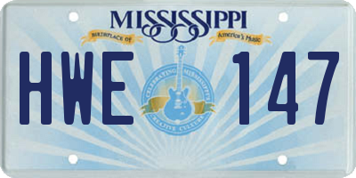 MS license plate HWE147