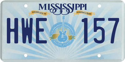 MS license plate HWE157