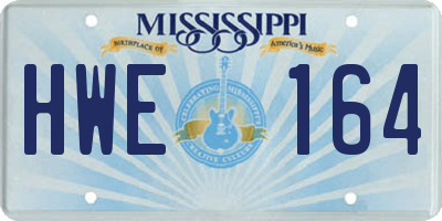 MS license plate HWE164