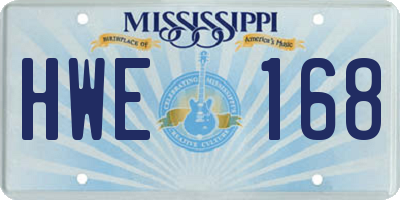 MS license plate HWE168