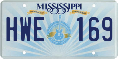 MS license plate HWE169