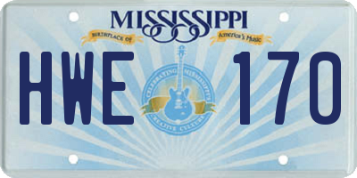 MS license plate HWE170