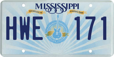MS license plate HWE171