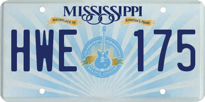 MS license plate HWE175