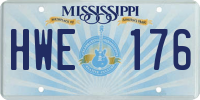 MS license plate HWE176