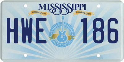 MS license plate HWE186