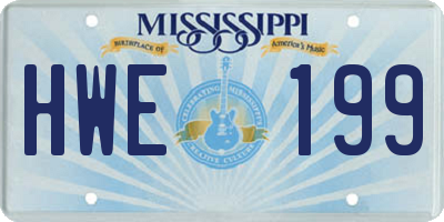 MS license plate HWE199