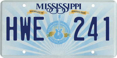 MS license plate HWE241
