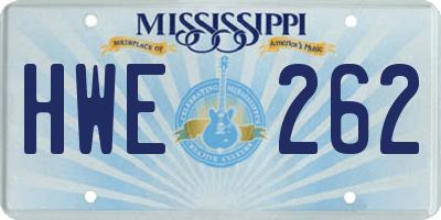 MS license plate HWE262
