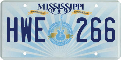 MS license plate HWE266
