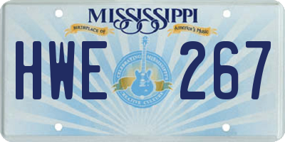 MS license plate HWE267