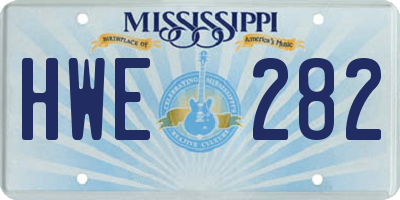 MS license plate HWE282