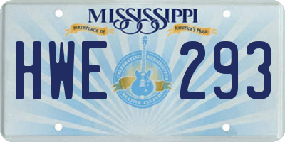 MS license plate HWE293