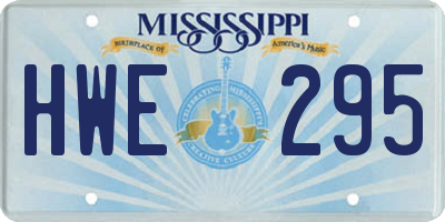 MS license plate HWE295