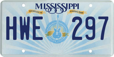 MS license plate HWE297