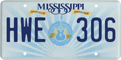 MS license plate HWE306